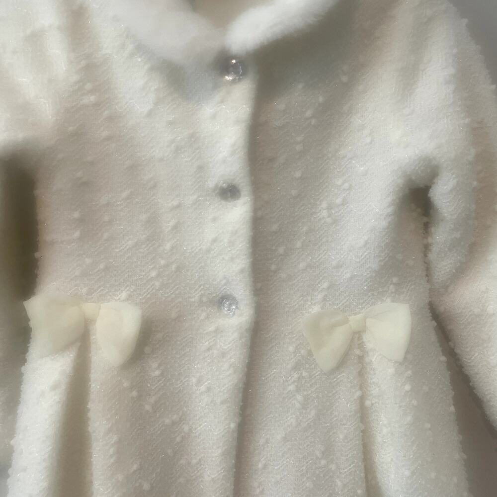 Christmas Holiday Sparkle Tulle Dress with Matching Coat Sz 4T - Picture 9 of 13